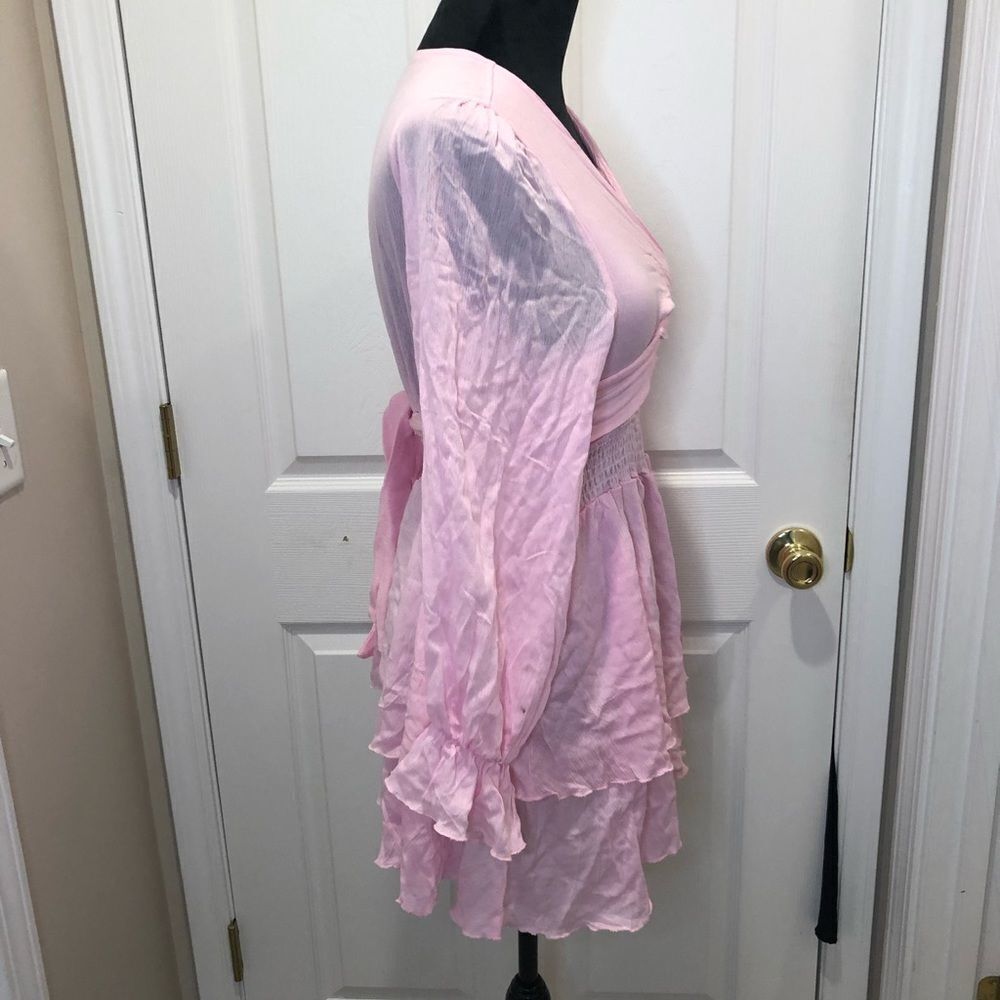 Pink ruffle wrap top dress, size xl - Picture 7 of 14